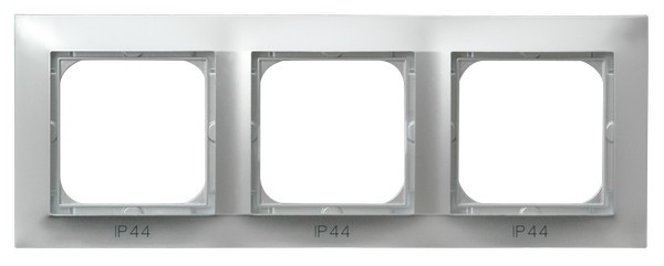 Ramka potrójna do łączników IP-44 RH-3Y/18 Impresja OSPEL srebro srebrne srebrny srebrna