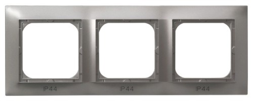 Ramka potrójna do łączników IP-44 RH-3Y/23 Impresja OSPEL tytan
