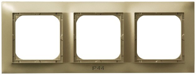 Ramka potrójna do łączników IP-44 RH-3Y/28 Impresja OSPEL złoty metalik