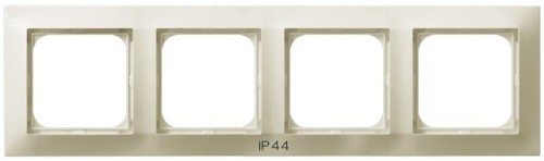 Ramka poczwórna do łączników IP-44 RH-4Y/27 Impresja OSPEL ecru