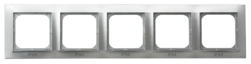 Ramka pięciokrotna do łączników IP-44 RH-5Y/18 Impresja OSPEL srebro srebrne srebrny srebrna