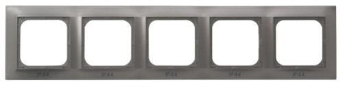 Ramka pięciokrotna do łączników IP-44 RH-5Y/23 Impresja OSPEL tytan