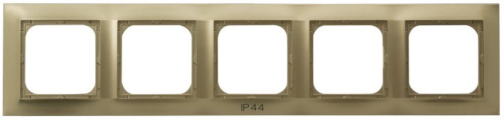 Ramka pięciokrotna do łączników IP-44 RH-5Y/28 Impresja OSPEL złoty metalik
