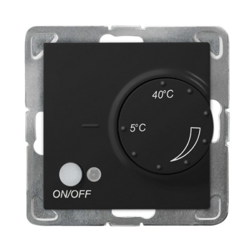 Regulator temperatury z czujnikiem podpodłogowym RTP-1Y/m/33 Impresja OSPEL czarny metalik czarne czarna