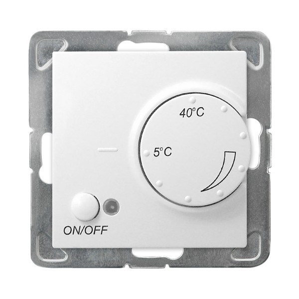 Regulator temperatury z czujnikiem napowietrznym RTP-1YN/m/00 Impresja OSPEL biały białe biała