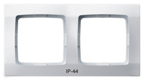 Ramka podwójna do łączników IP-44 RH-2S/00 Karo OSPEL biały białe biała