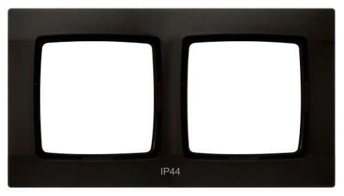 Ramka podwójna do łączników IP-44 RH-2S/40 Karo OSPEL czekoladowy metalik