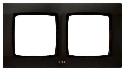 Ramka podwójna do łączników IP-44 RH-2S/40 Karo OSPEL czekoladowy metalik