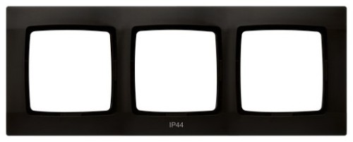 Ramka potrójna do łączników IP-44 RH-3S/40 Karo OSPEL czekoladowy metalik