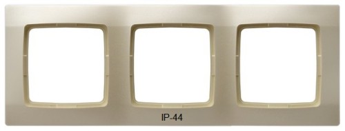 Ramka potrójna do łączników IP-44 RH-3S/42 Karo OSPEL ecru perłowy