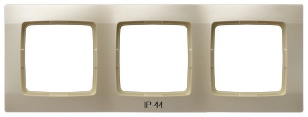 Ramka potrójna do łączników IP-44 RH-3S/42 Karo OSPEL ecru perłowy