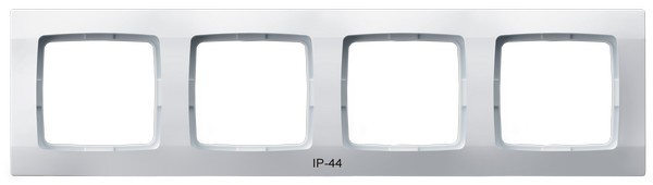 Ramka poczwórna do łączników IP-44 RH-4S/00 Karo OSPEL biały białe biała