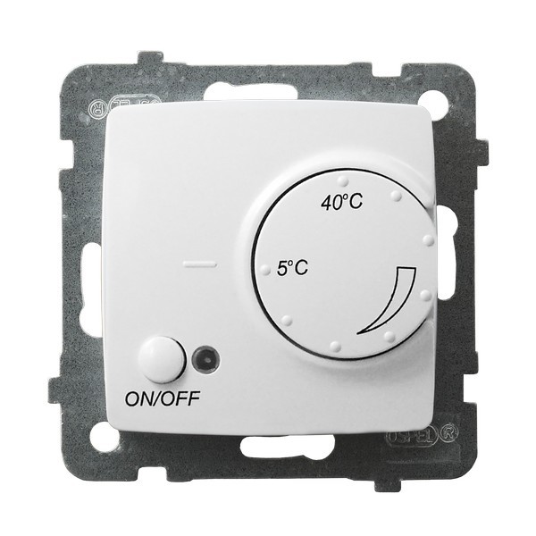 Regulator temperatury z czujnikiem napowietrznym RTP-1SN/m/00 Karo OSPEL biały białe biała