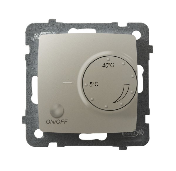 Regulator temperatury z czujnikiem napowietrznym RTP-1SN/m/42 Karo OSPEL ecru perłowy