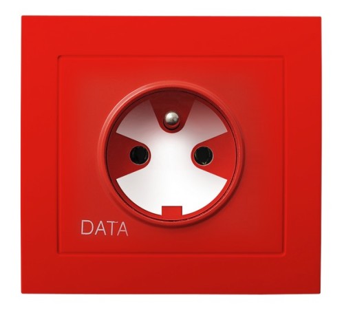 Gniazdo pojedyncze z uziemieniem DATA z kluczem uprawniającym GP-1WZK/22 Kier OSPEL czerwony czerwone czerwona
