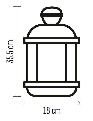 Dekoracja Lampion 1 LED 35cm 3x C WW DCLV15 Emos IP20 0,06W lampa Boże Narodzenie ozdoba świecąca dekoracja na święta świąteczna elektryczna vintage świeczka przenośna ciepły biały ciemny