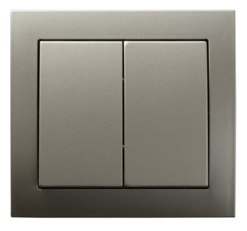 Łącznik dwugrupowy świecznikowy ŁP-2W/45 Kier OSPEL satyna light