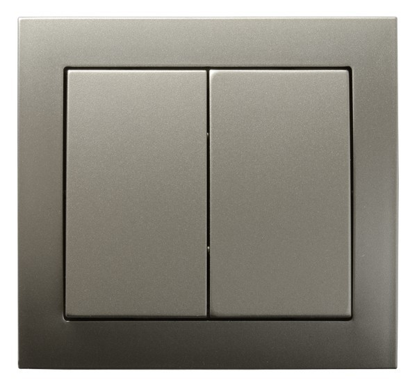Łącznik dwugrupowy świecznikowy ŁP-2W/45 Kier OSPEL satyna light