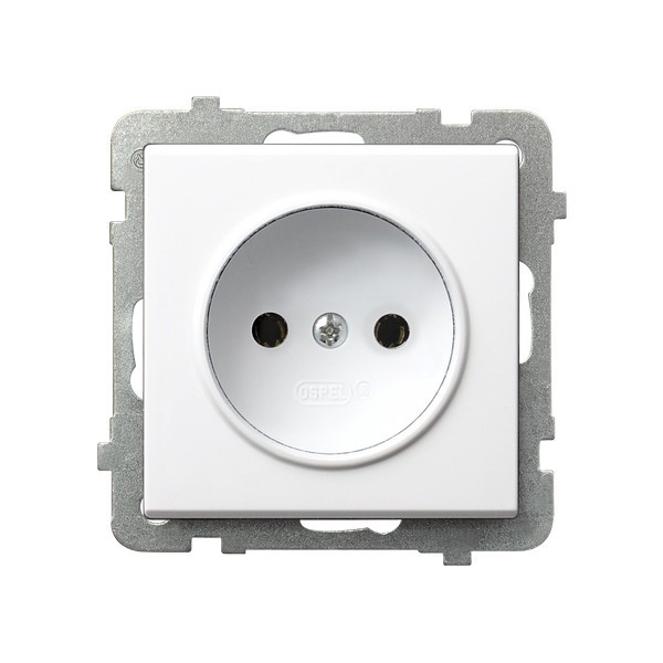 Gniazdo pojedyncze GP-1R/m/75 Sonata OSPEL biały mat