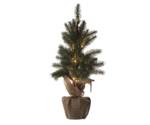 Drzewko drzewo świecące Dekoracja świąteczna 52cm 20 micro LED DCTW01 Emos 2x AA WW IP20 timer WW Boże Narodzenie ozdoba choinka wewnętrzna do domu ciepła biel