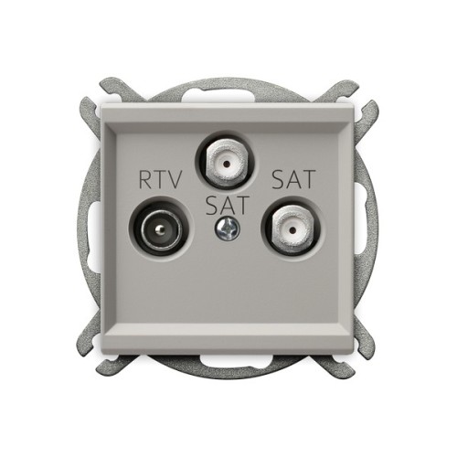 Gniazdo RTV-SAT z dwoma wyjściami SAT GPA-R2S/m/82 Sonata OSPEL kaszmir