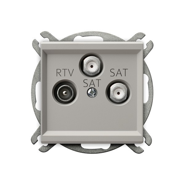 Gniazdo RTV-SAT z dwoma wyjściami SAT GPA-R2S/m/82 Sonata OSPEL kaszmir