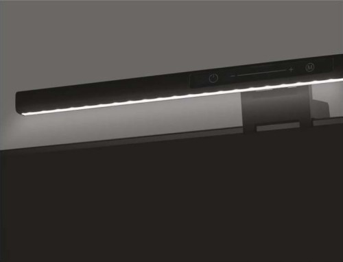 Lampa biurkowa zasilana z USB do monitora biurka i klawiatury Ściemnialna AVA Z7617 Emos LED lampka regulowana 3000K 4000K 5000K laptopa mocowana na monitorze Czarna