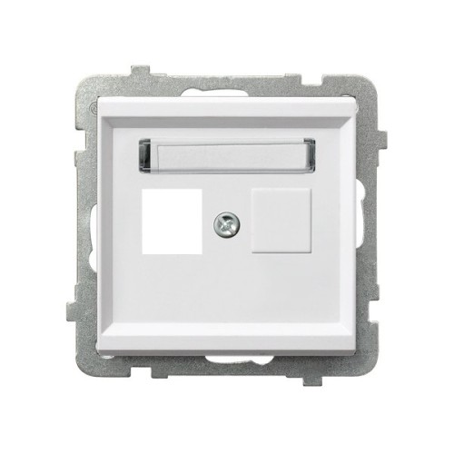 Obudowa gniazda pojedynczego typu Keystone prosta GPK-1R/p/00 Sonata OSPEL biały białe biała