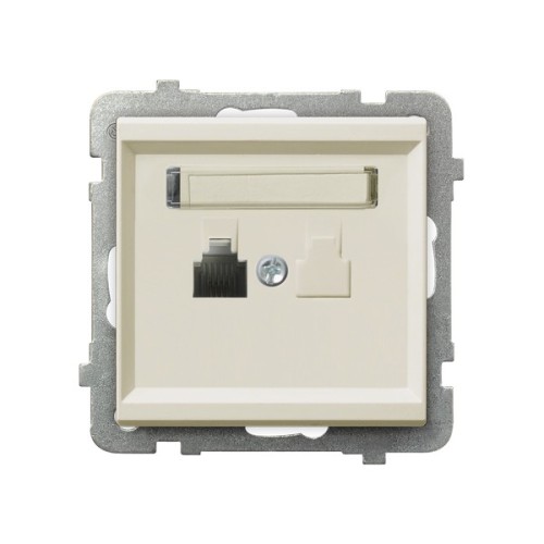 Gniazdo telefoniczne pojedyncze GPT-1R/m/27 Sonata OSPEL ecru