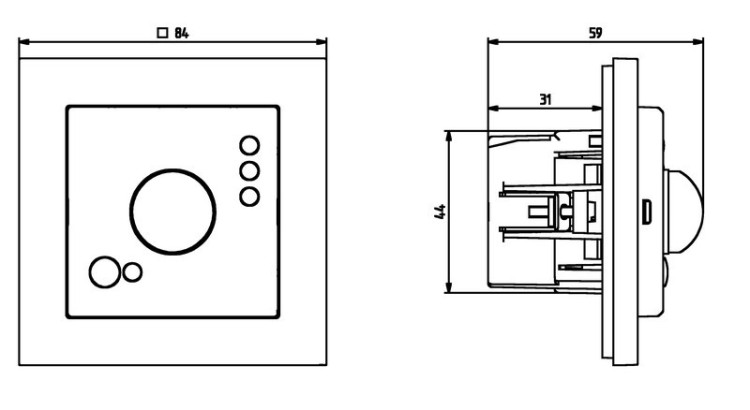 Elektroniczny czujnik ruchu ŁP-16R/m/00 Sonata OSPEL biały białe biała