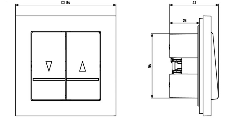 Łącznik żaluzjowy, zwierny, z podświetleniem niebieskim ŁP-7RS/m/33 Sonata OSPEL czarny metalik czarne czarna