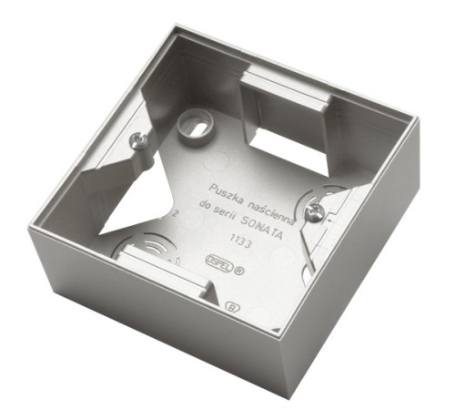 Puszka instalacyjna do serii SONATA pojedyncza PNP-1R/38 Sonata OSPEL srebro mat
