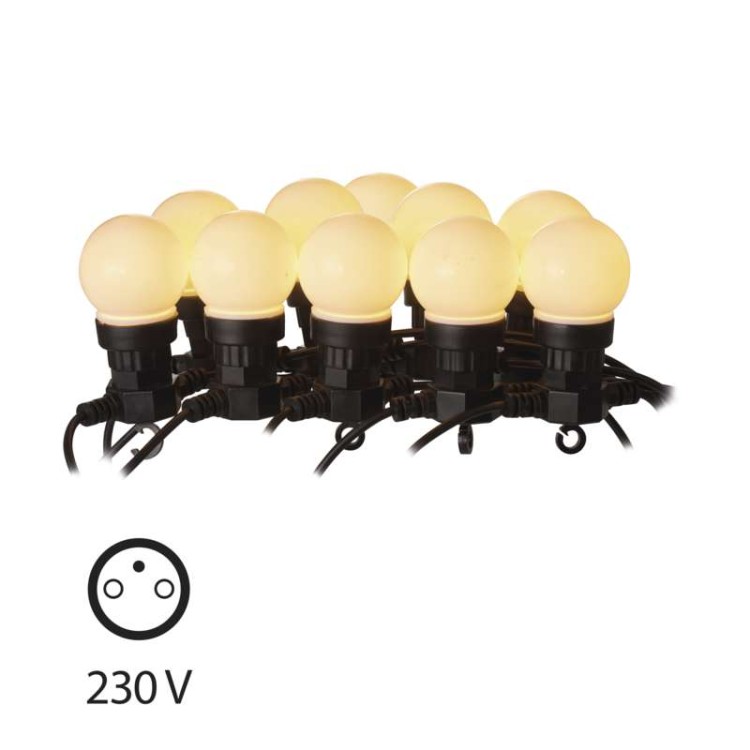 Lampki ogrodowe Girlanda Łańcuch Party 10x 5 LED do Ogrodu z Żarówkami DCPW01 Emos Dekoracyjny 5m   IP44 WW Dekoracja sznur ciepły mleczne