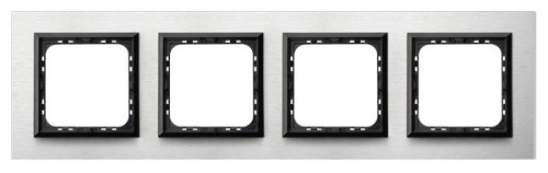 Ramka poczwórna R-4RAC/62/25 Sonata OSPEL szczotkowane aluminium