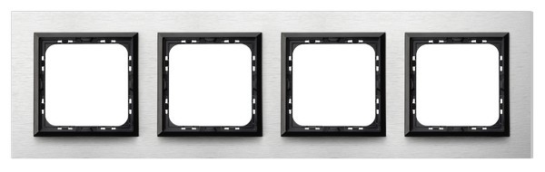 Ramka poczwórna R-4RAC/62/25 Sonata OSPEL szczotkowane aluminium