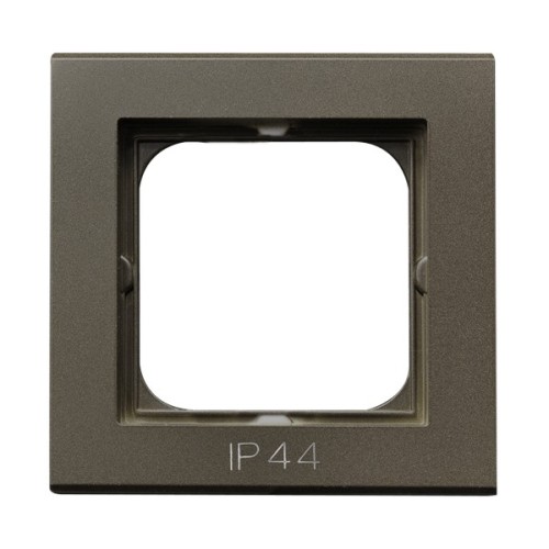 Ramka pojedyncza do łączników IP-44 RH-1R/40 Sonata OSPEL czekoladowy metalik