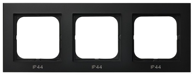 Ramka potrójna do łączników IP-44 RH-3R/33 Sonata OSPEL czarny metalik czarne czarna