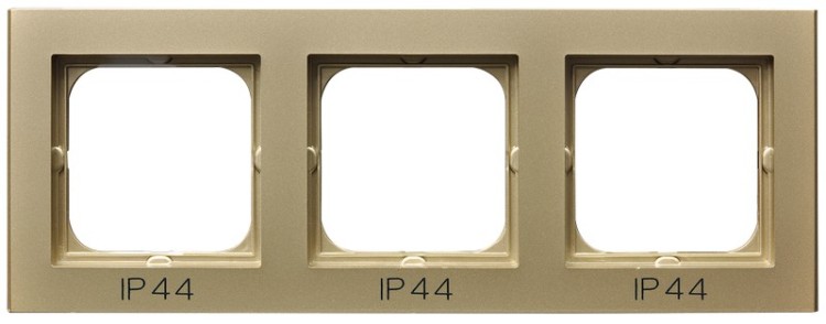 Ramka potrójna do łączników IP-44 RH-3R/39 Sonata OSPEL szampański złoty