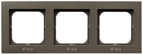 Ramka potrójna do łączników IP-44 RH-3R/40 Sonata OSPEL czekoladowy metalik