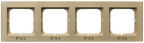 Ramka poczwórna do łączników IP-44 RH-4R/39 Sonata OSPEL szampański złoty