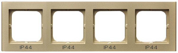 Ramka poczwórna do łączników IP-44 RH-4R/39 Sonata OSPEL szampański złoty