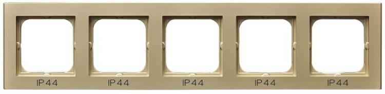 Ramka pięciokrotna do łączników IP-44 RH-5R/39 Sonata OSPEL szampański złoty