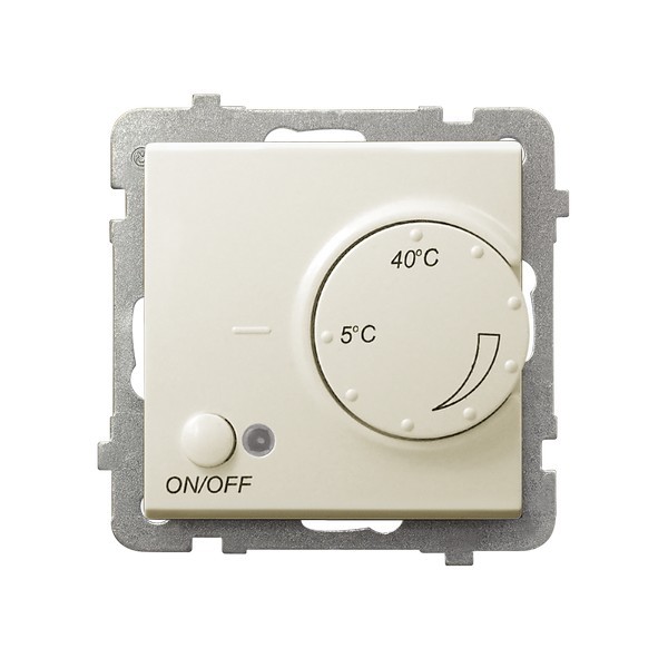 Regulator temperatury z czujnikiem podpodłogowym RTP-1R/m/27 Sonata OSPEL ecru