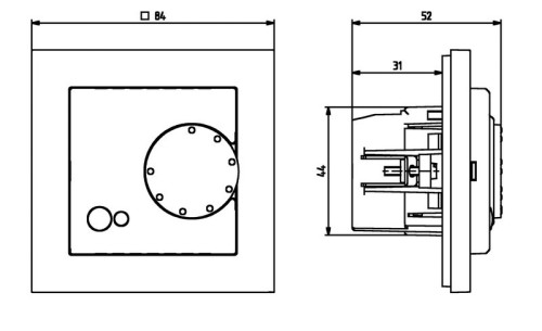 Regulator temperatury z czujnikiem podpodłogowym RTP-1R/m/33 Sonata OSPEL czarny metalik czarne czarna
