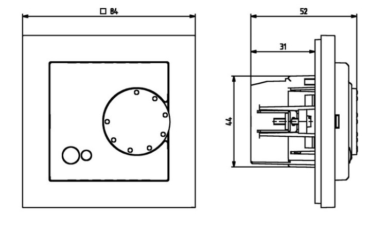 Regulator temperatury z czujnikiem podpodłogowym RTP-1R/m/33 Sonata OSPEL czarny metalik czarne czarna