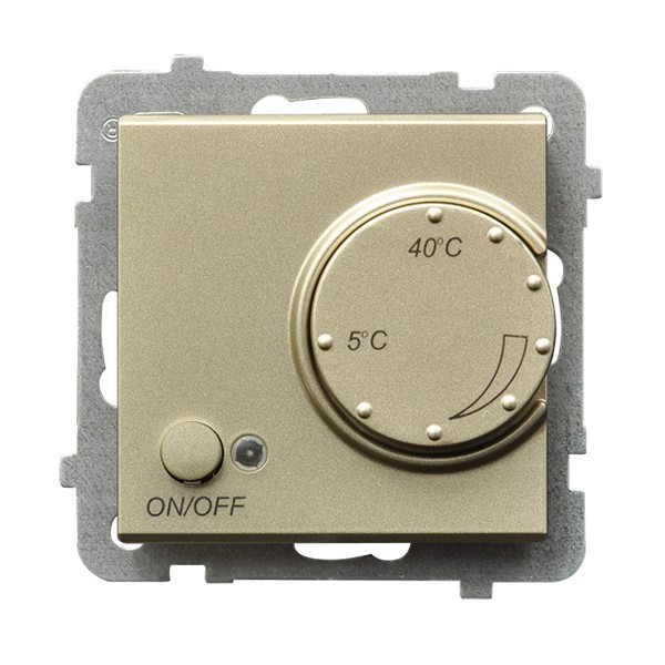 Regulator temperatury z czujnikiem napowietrznym RTP-1RN/m/39 Sonata OSPEL szampański złoty