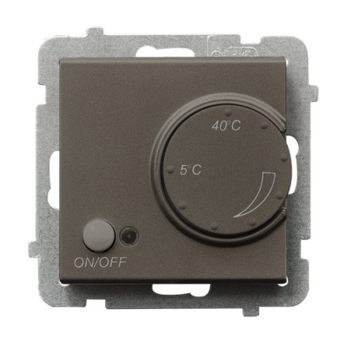 Regulator temperatury z czujnikiem napowietrznym RTP-1RN/m/40 Sonata OSPEL czekoladowy metalik