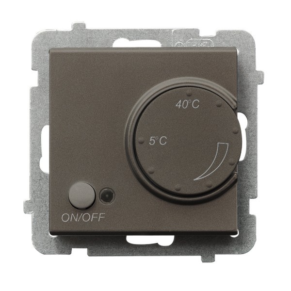 Regulator temperatury z czujnikiem napowietrznym RTP-1RN/m/40 Sonata OSPEL czekoladowy metalik