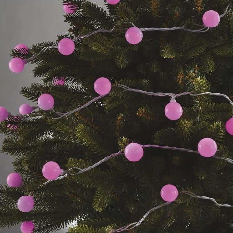 Lampki ogrodowe Girlanda Łańcuch kulki Big Cherry 40x LED do Ogrodu z Żarówkami D5AC01 Emos Dekoracyjny 4m lampki choinkowe świąteczne IP44 Dekoracja sznur zimna biel Biały