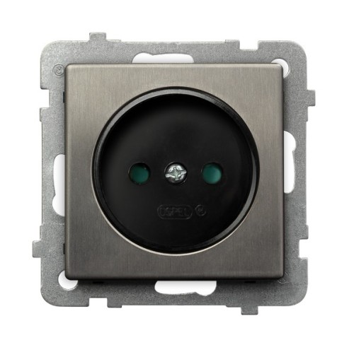 Gniazdo pojedyncze z przesłonami torów prądowych GP-1RMP/m/37 Sonata Stal Inox OSPEL stal inox